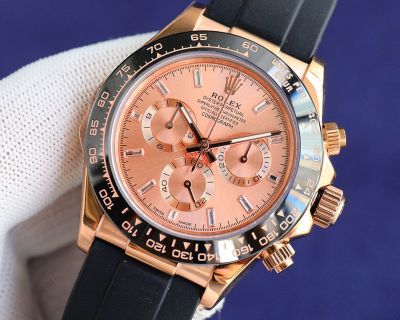 ROLEX Daytona Replica with Rose Gold Case 18K Gold 40MM Chroma Light Watch